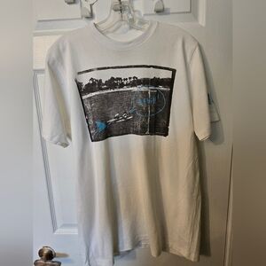 Hollister White Graphic T-Shirt Size Xl